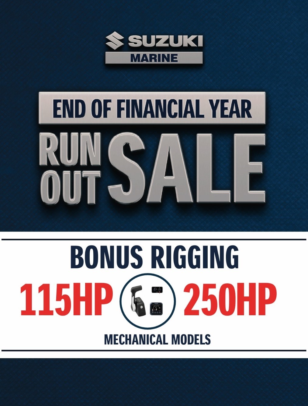 Suzuki Marine End of Financial Year Sale: Free Rigging