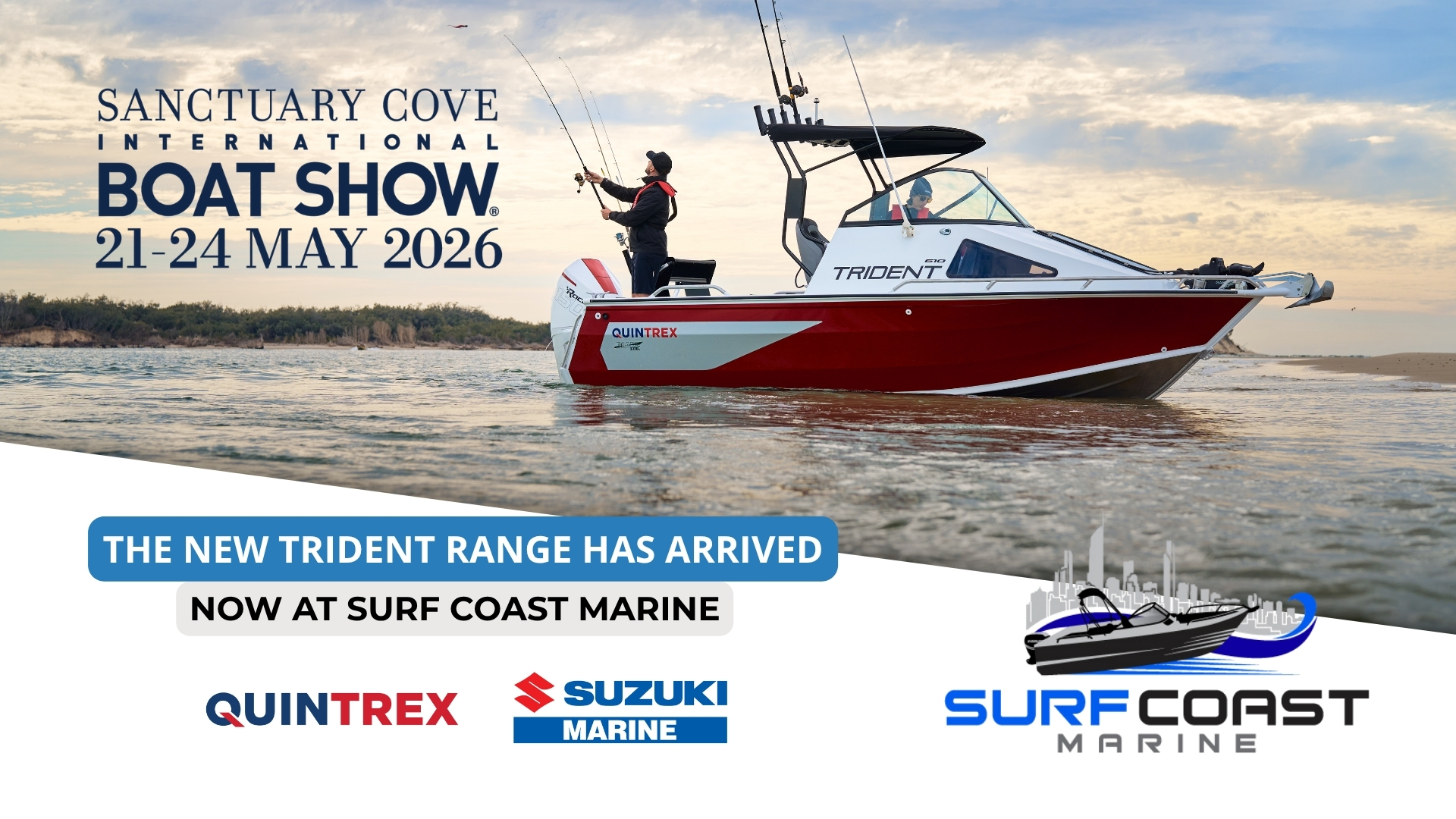 Quintrex Trident Range Arrives at Surf Coast Marine Before SCIBS